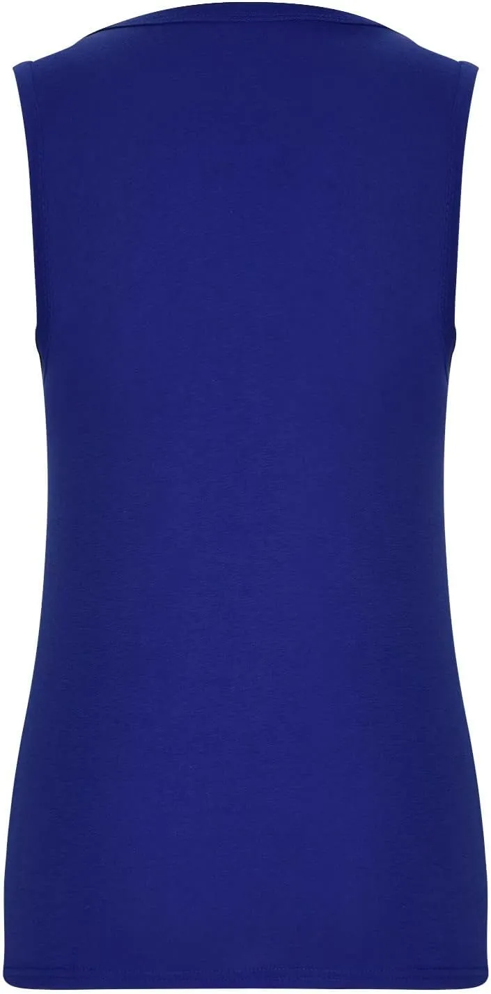 Racerback Tank Tops for Women Keyhole V Neck Sleeveless Halter Tanks Loose Fit Business Basic Shirt Blouse