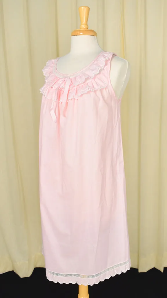 Radcliff Vintage 1960s Pink Lace & Eyelet Gown
