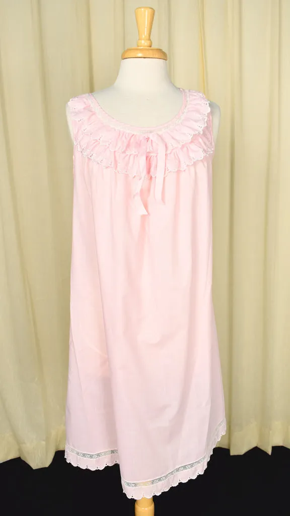 Radcliff Vintage 1960s Pink Lace & Eyelet Gown