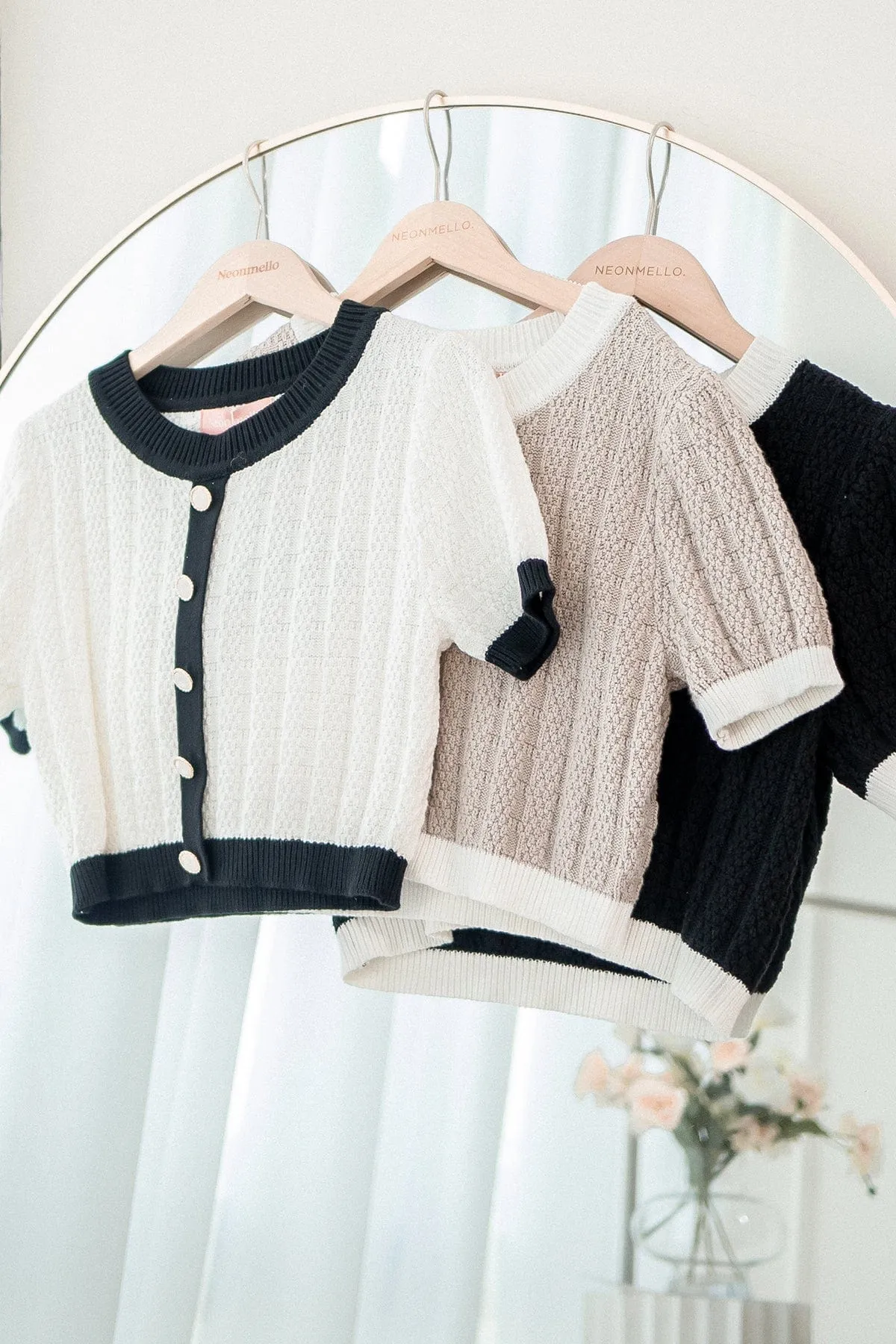 RESTOCKED** MEA SLEEVED KNIT TOP IN WHITE