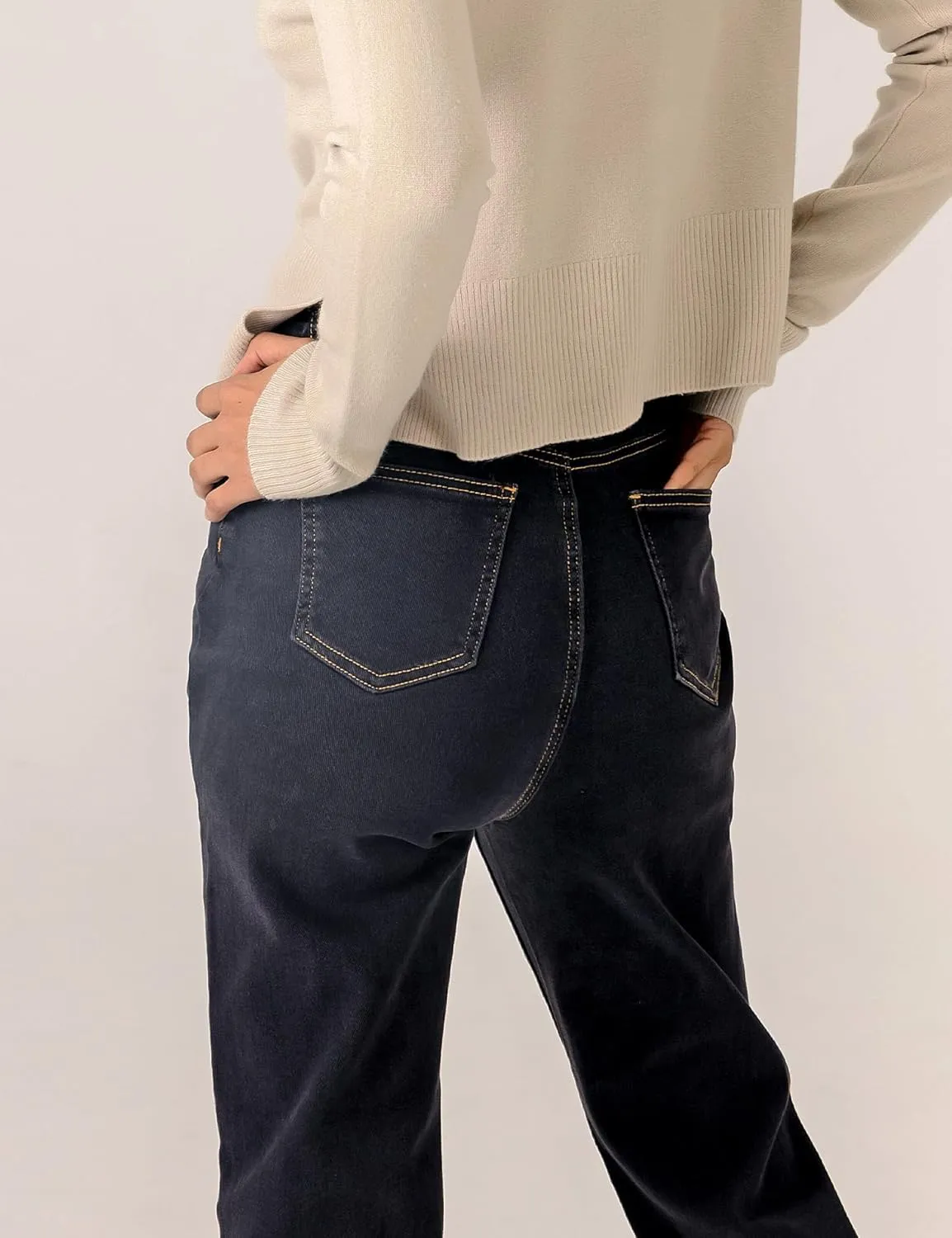 RIRINCO Womens Elastic High Waisted Jeans Slim Stretch Casual Raised Denim Pants