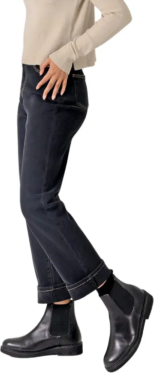 RIRINCO Womens Elastic High Waisted Jeans Slim Stretch Casual Raised Denim Pants