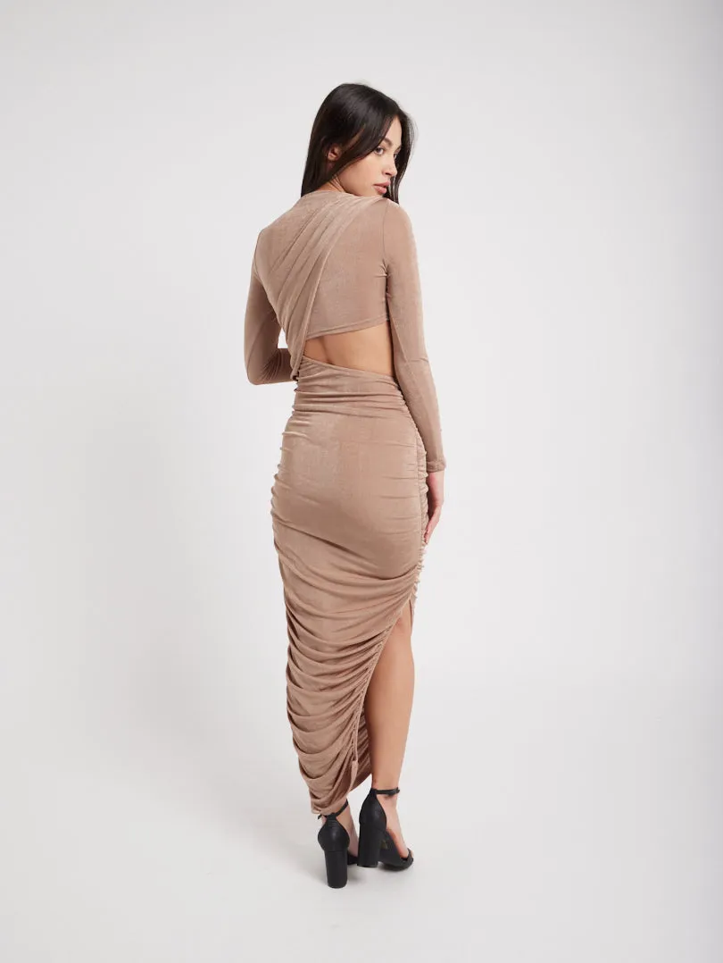 Robe longue moulante