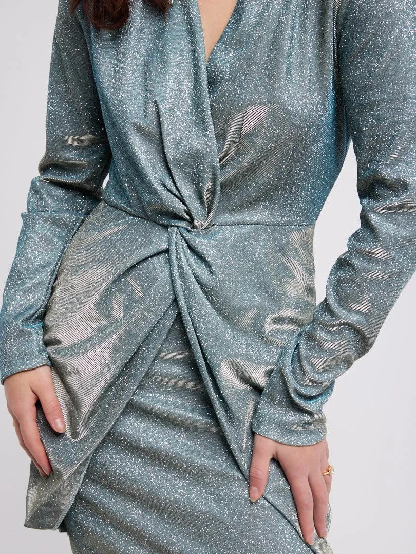 Robe manches longues à paillettes