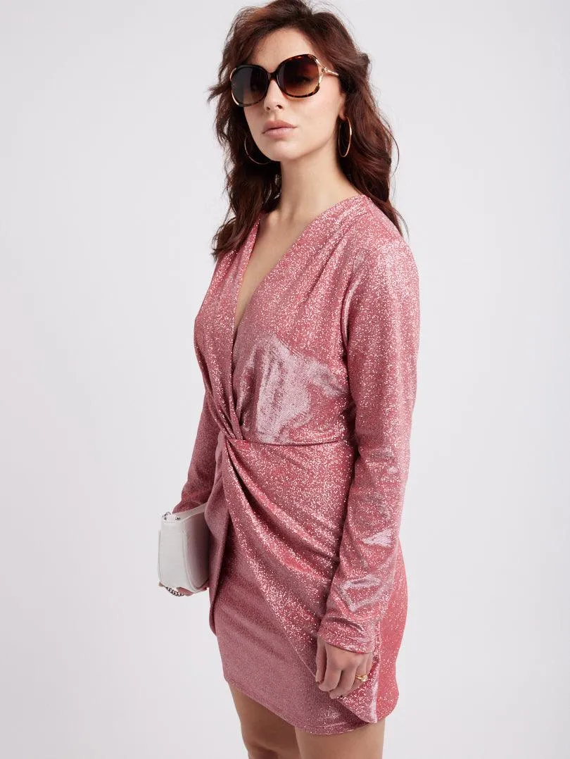 Robe manches longues à paillettes