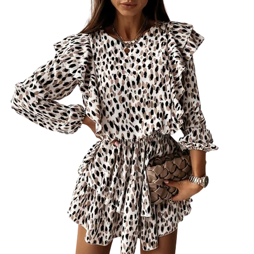 Ronna - Mini-robe florale manches volantes