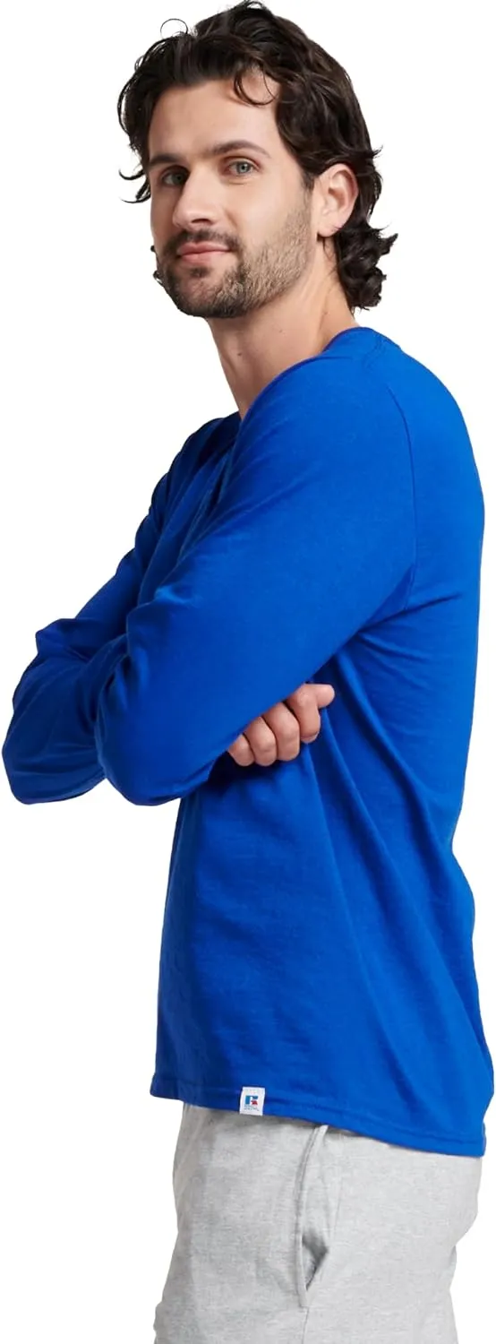 Russell Athletic Men's Dri-Power Long Sleeve Tees, Moisture Wicking, Odor Protection, UPF 30 