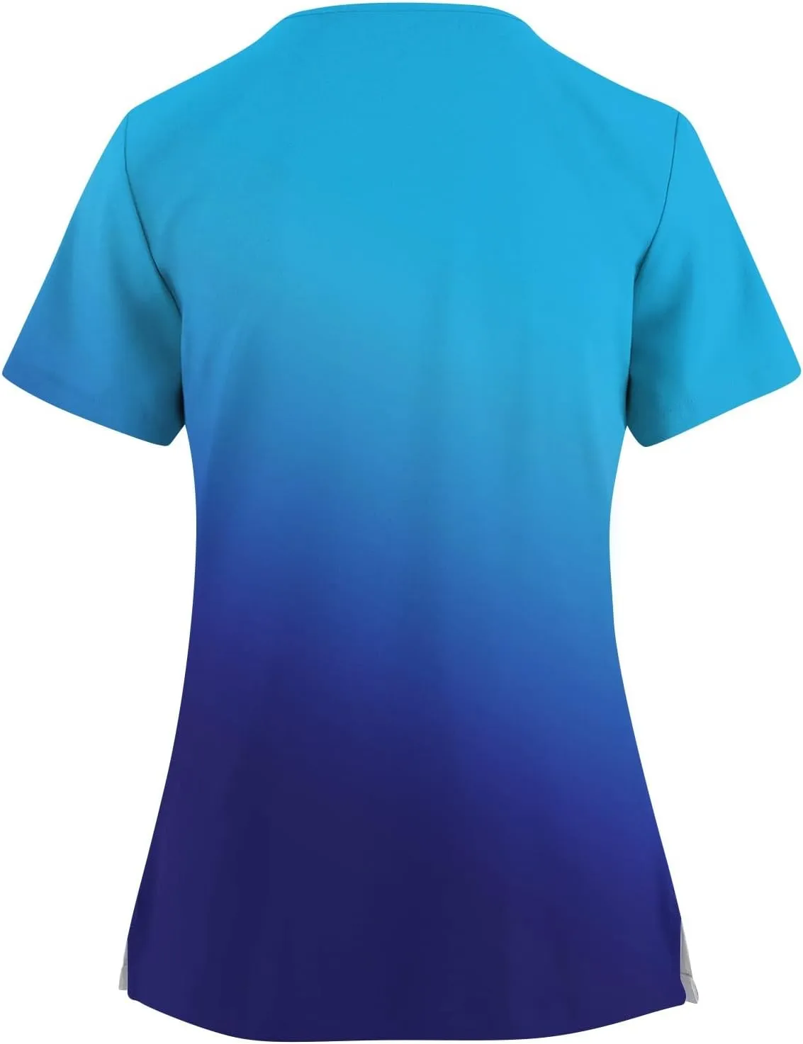 Scrubs for Women Print Criss Cross V Neck Working T-Shirts Short Sleeve T Shirts Trendy Scrubs Tops with 4 Pockets