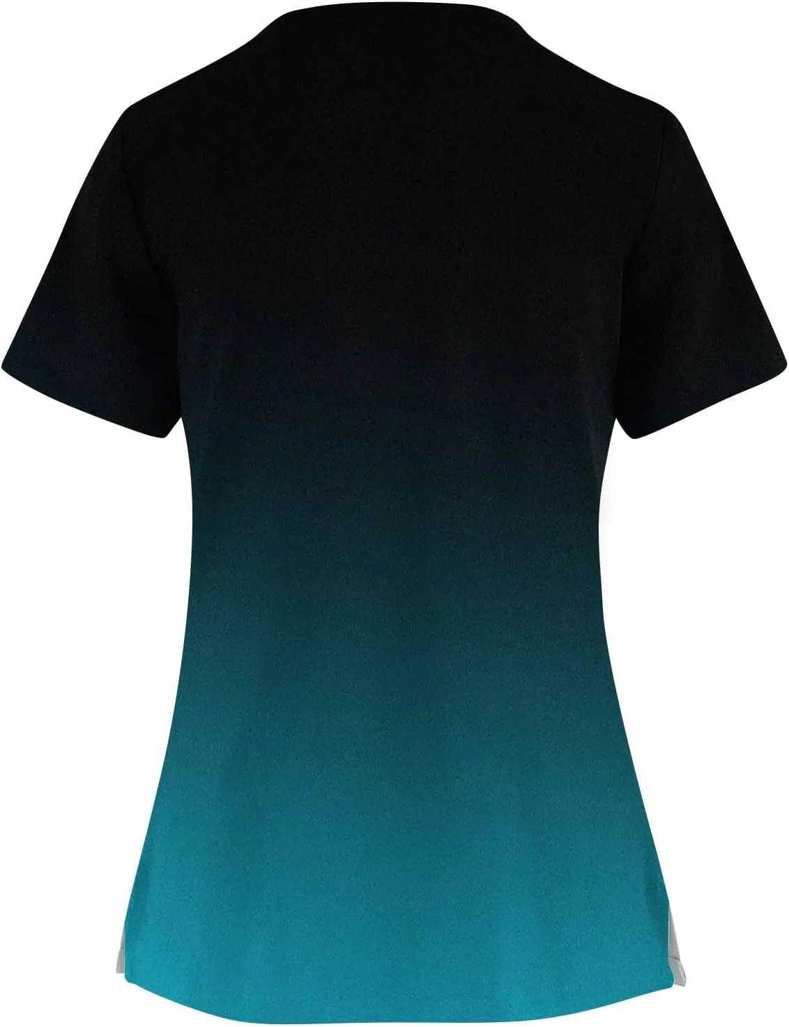 Scrubs for Women Print Criss Cross V Neck Working T-Shirts Short Sleeve T Shirts Trendy Scrubs Tops with 4 Pockets