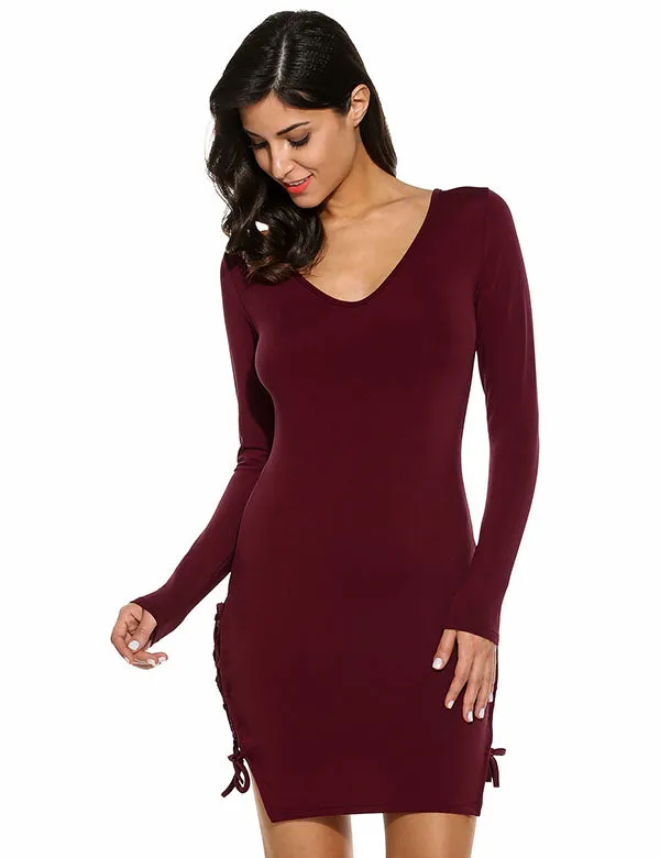 Sexy Sleepwear V-Neck Backless