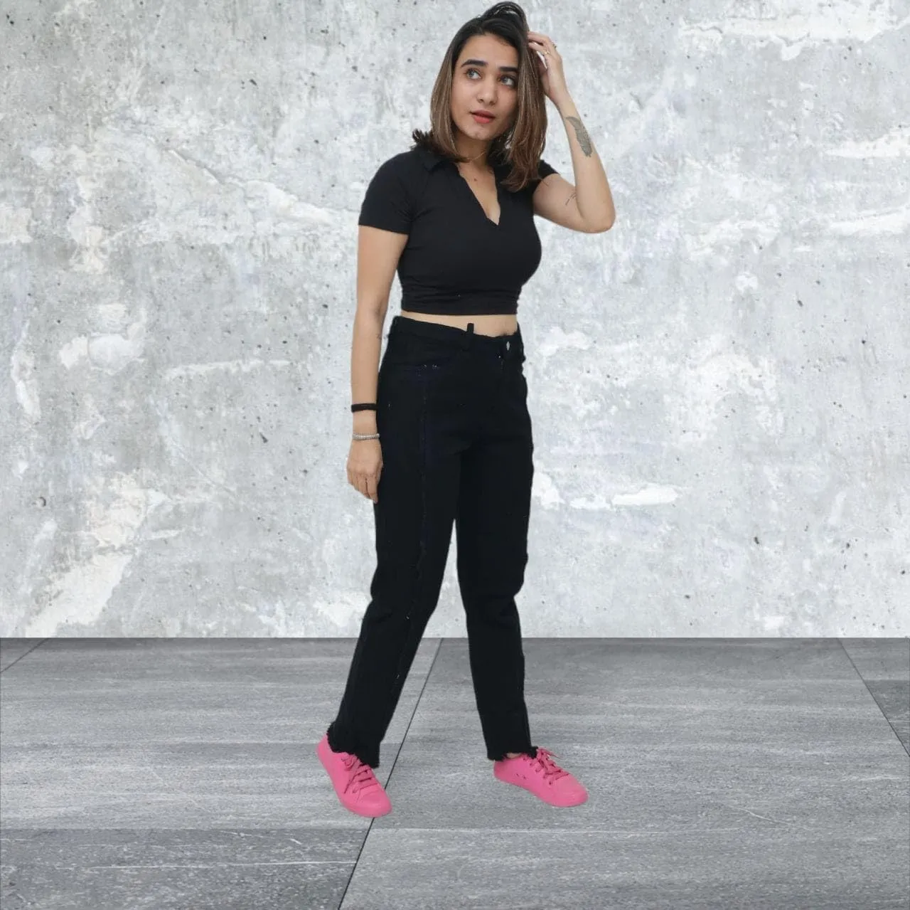SHCREATIONYAM Denim Full Length High Waisted Jeans for Women's and Ladies