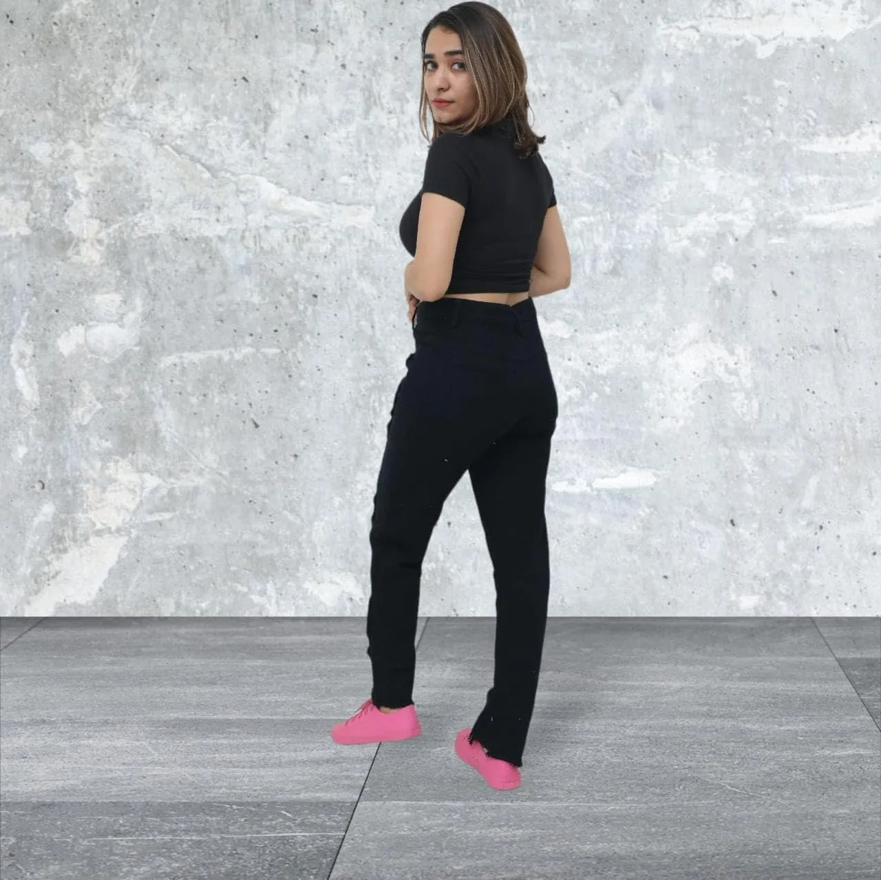 SHCREATIONYAM Denim Full Length High Waisted Jeans for Women's and Ladies