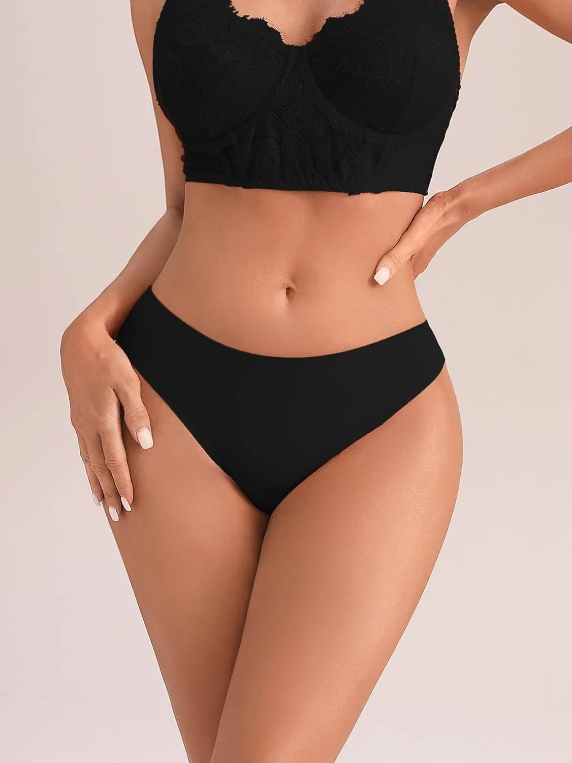 SHENHE Women's Floral Lace Seamless Bow Cut Out Lingerie Underwear Brief Panties