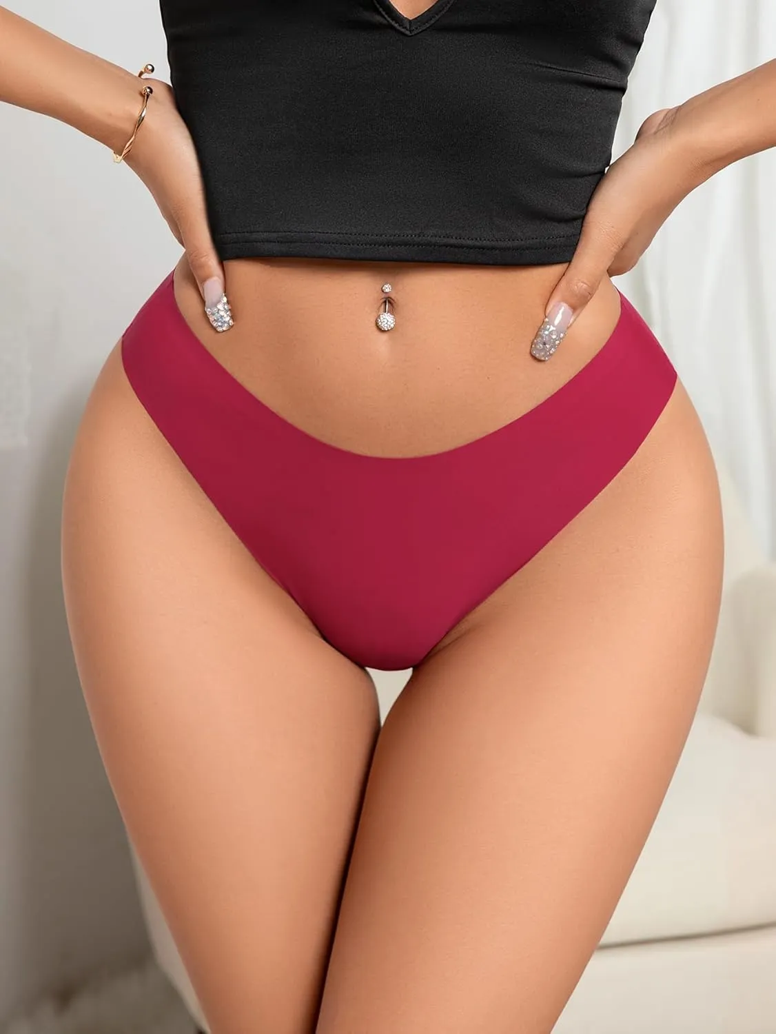 SHENHE Women's Floral Lace Seamless Bow Cut Out Lingerie Underwear Brief Panties