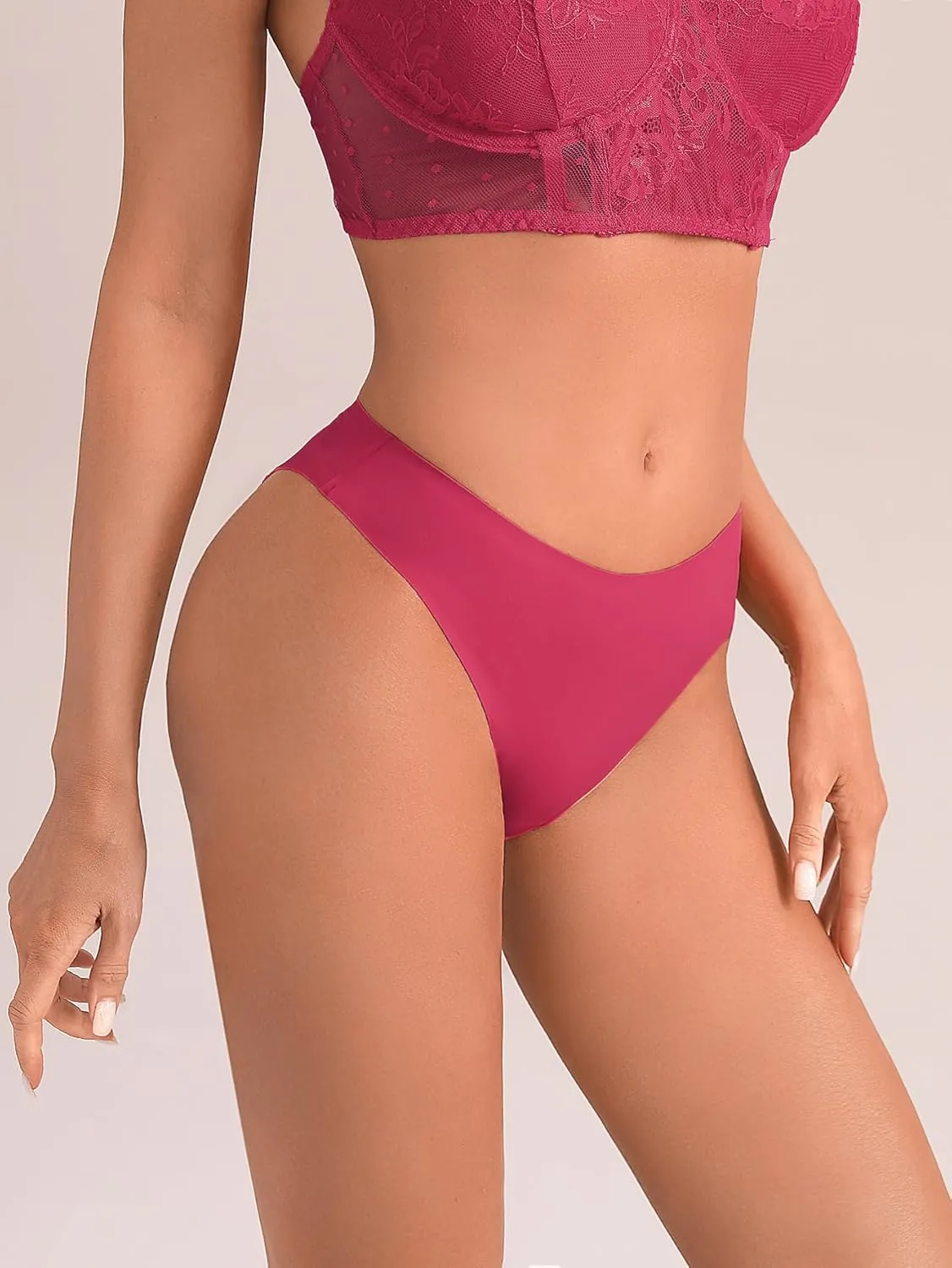 SHENHE Women's Floral Lace Seamless Bow Cut Out Lingerie Underwear Brief Panties
