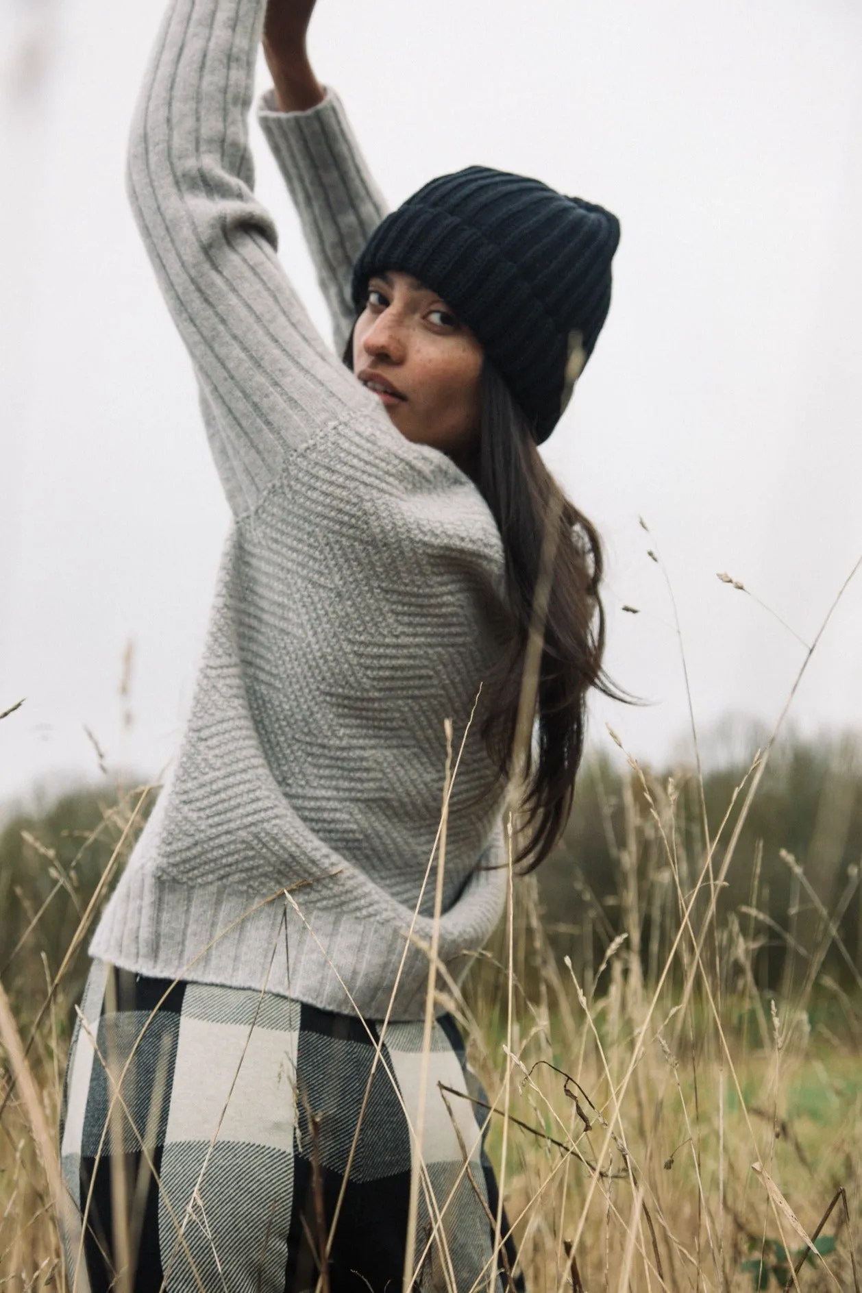 Shika Lambswool Jumper in Pearl Grey