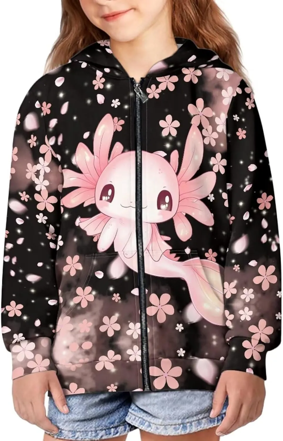 Showudesigns Boys Zip Up Hoodies Long Sleeve Sweatshirts for Girls Front Pocket