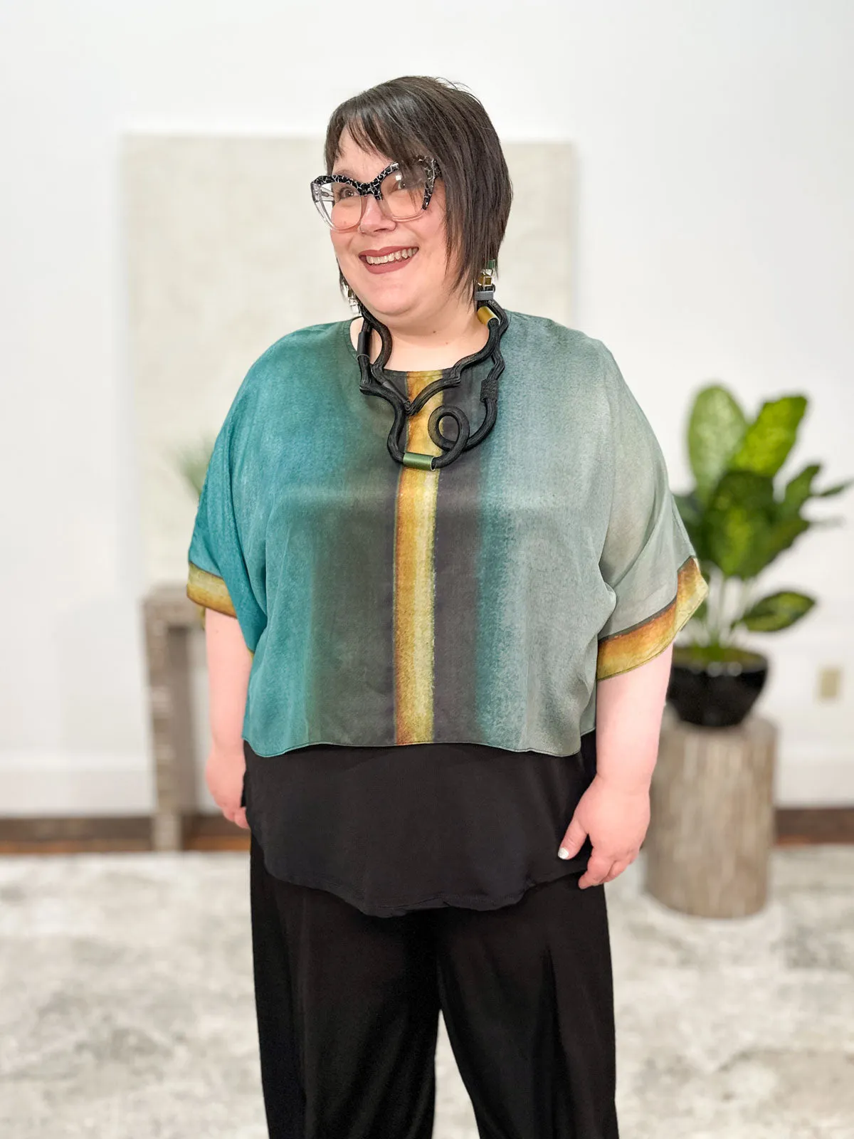 Silk Short Top, Eventide