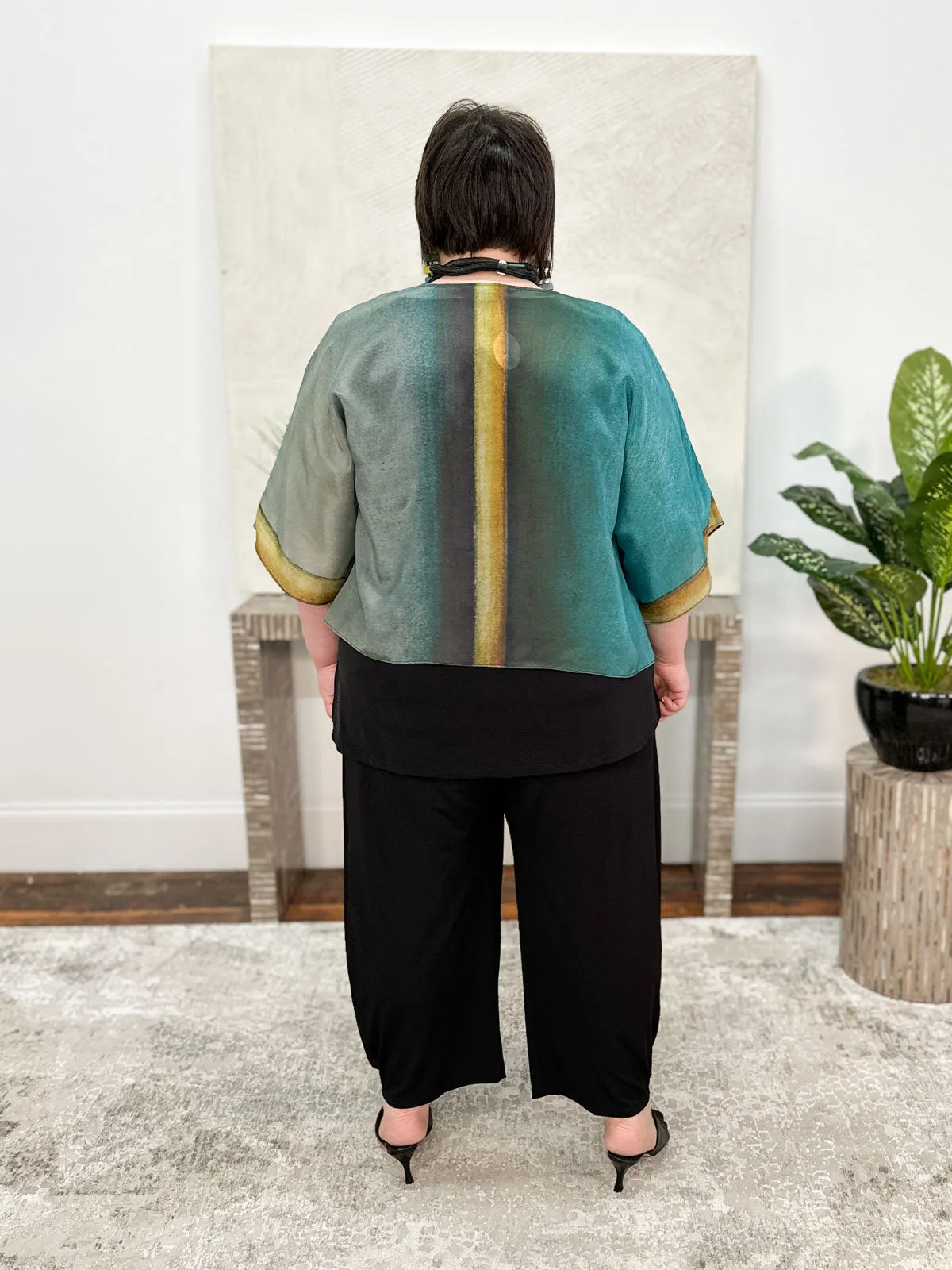 Silk Short Top, Eventide