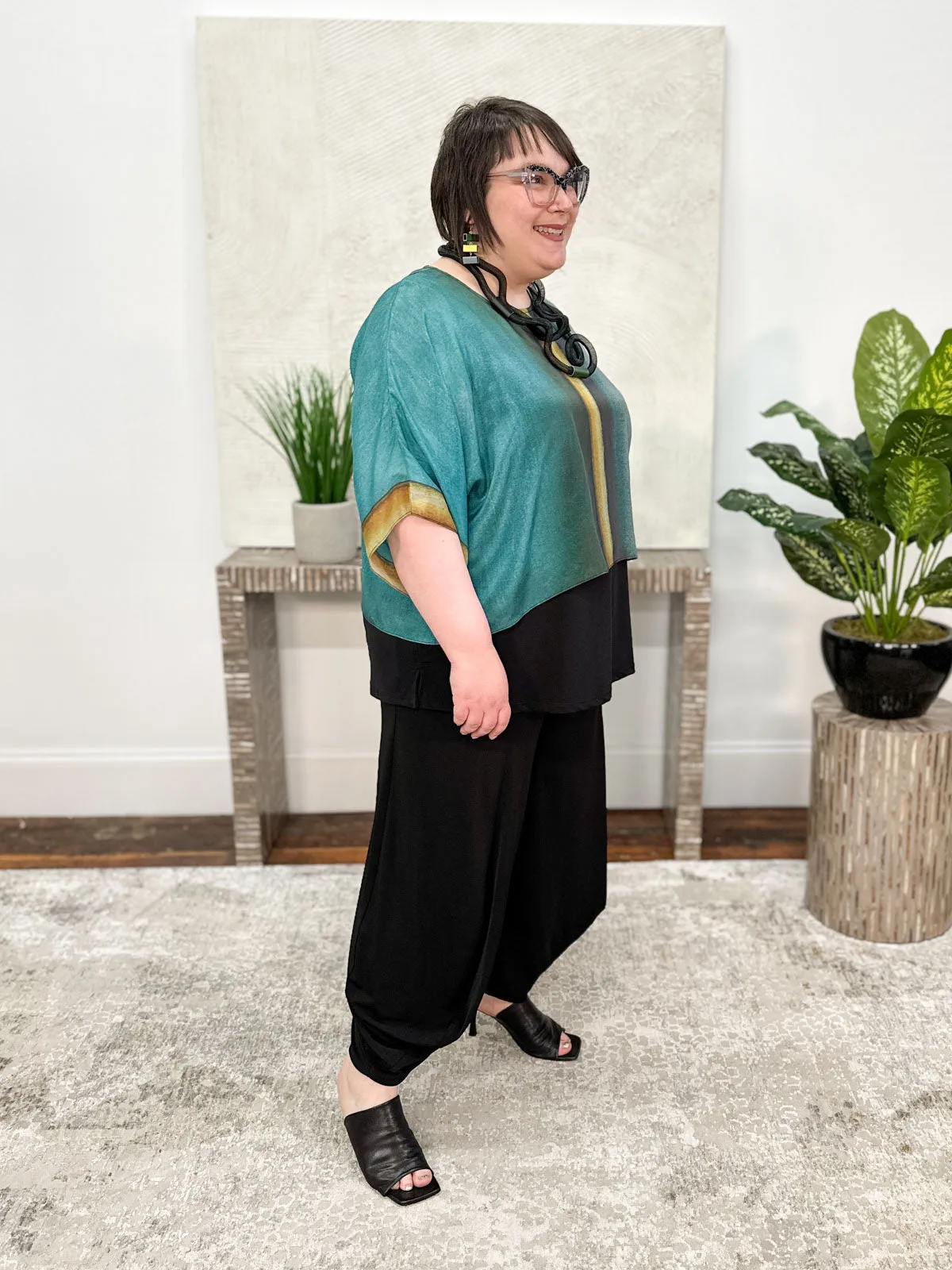 Silk Short Top, Eventide