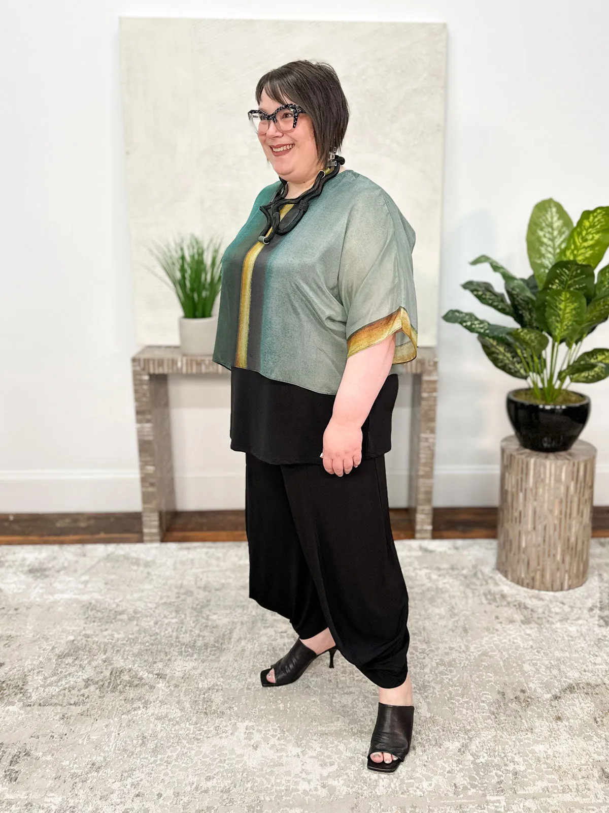Silk Short Top, Eventide