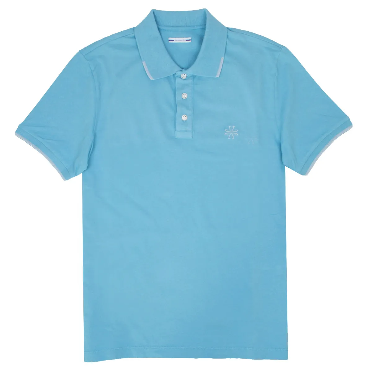 Sky Blue Cotton Polo Shirt