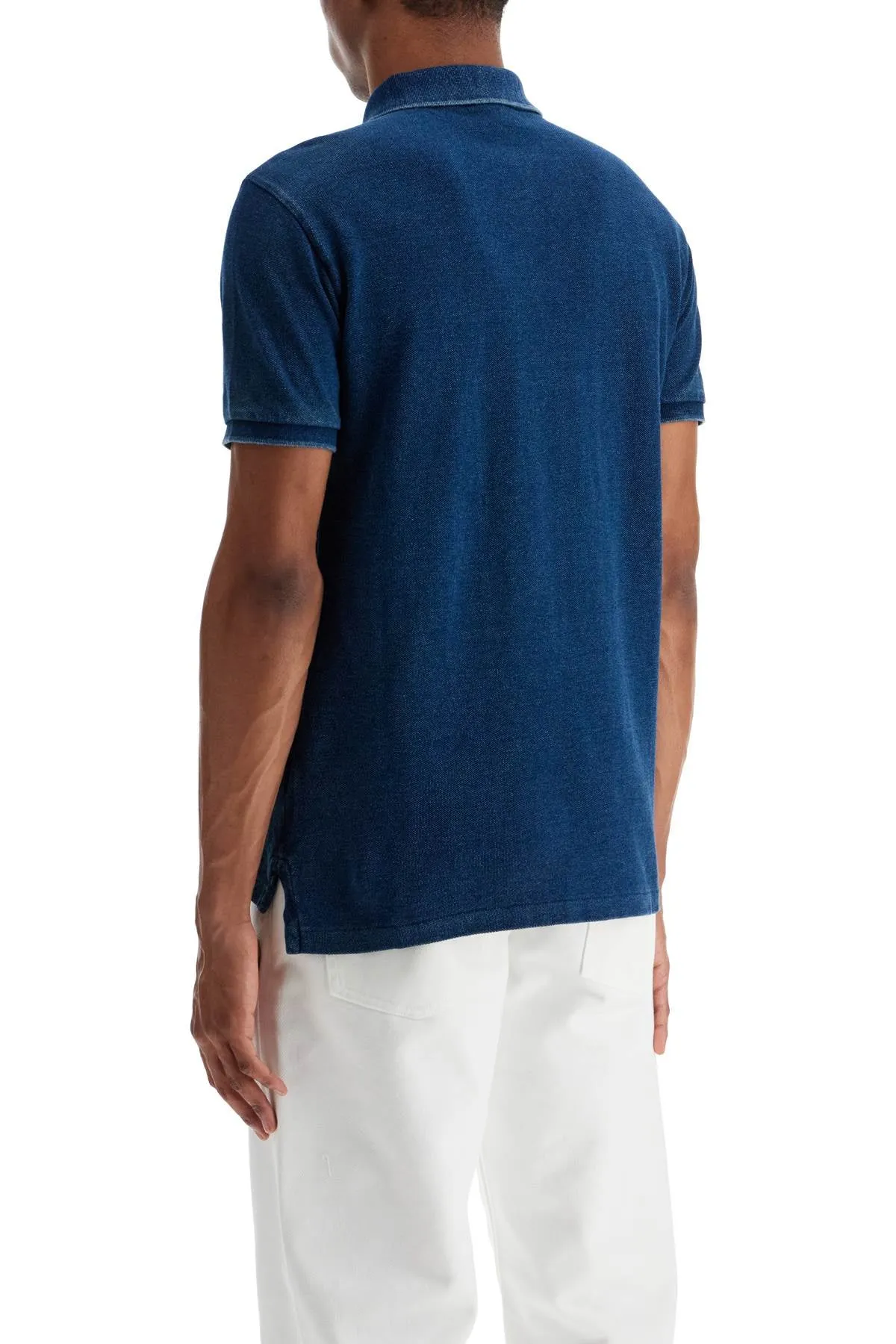 slim fit short sleeve polo shirt 710970581001 DARK INDIGO/C7503