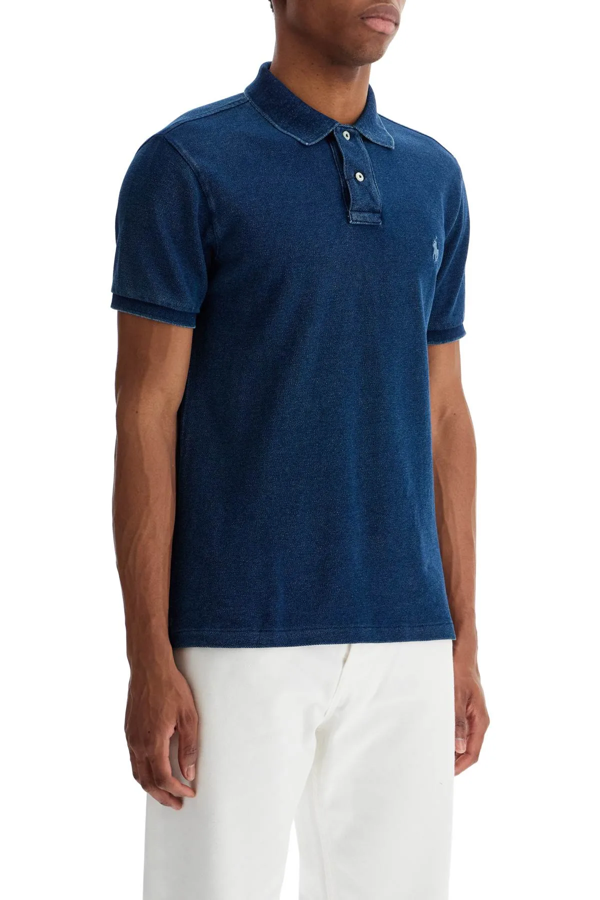 slim fit short sleeve polo shirt 710970581001 DARK INDIGO/C7503