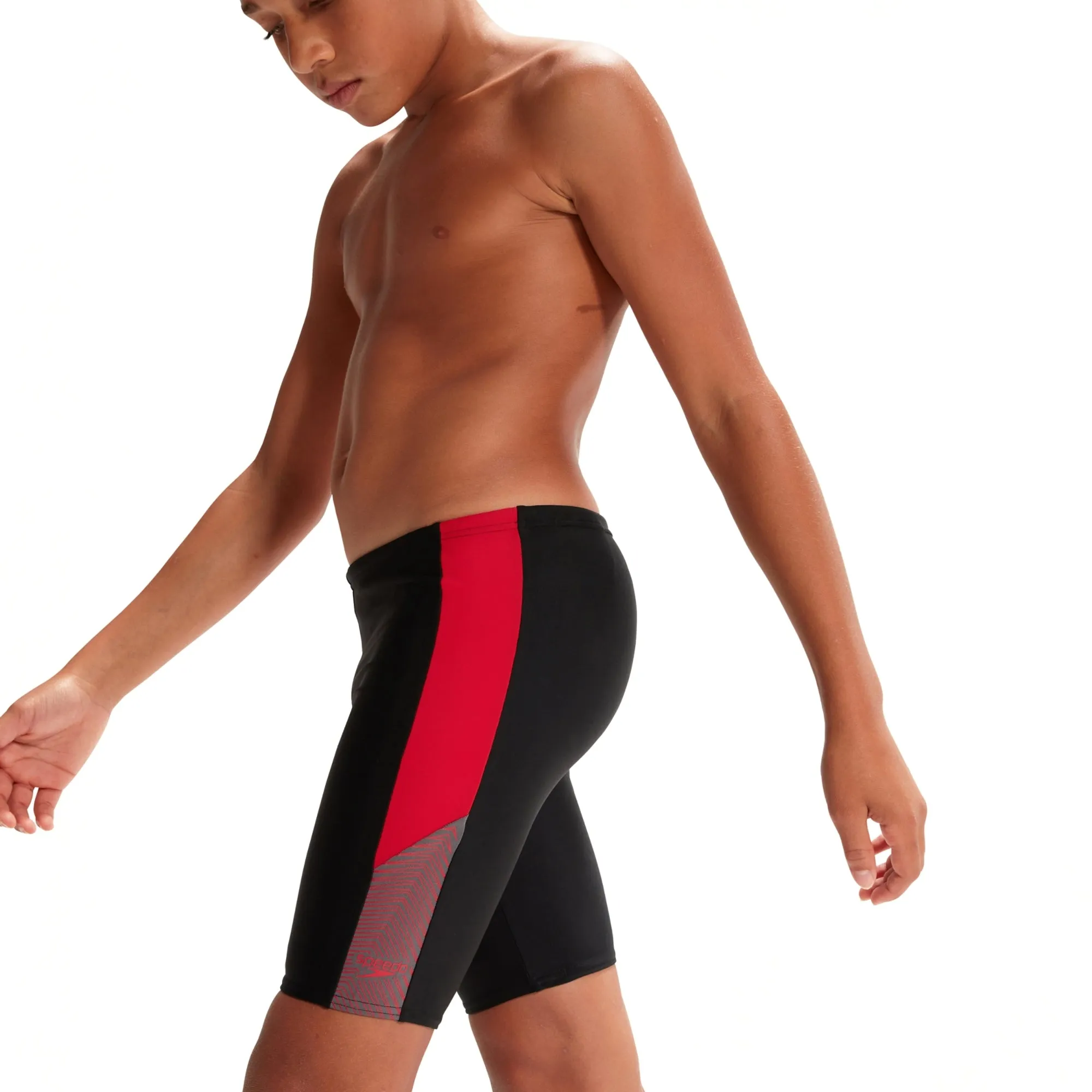 Speedo Boys Dive Splice Jammer JM Aquashorts Black/Red