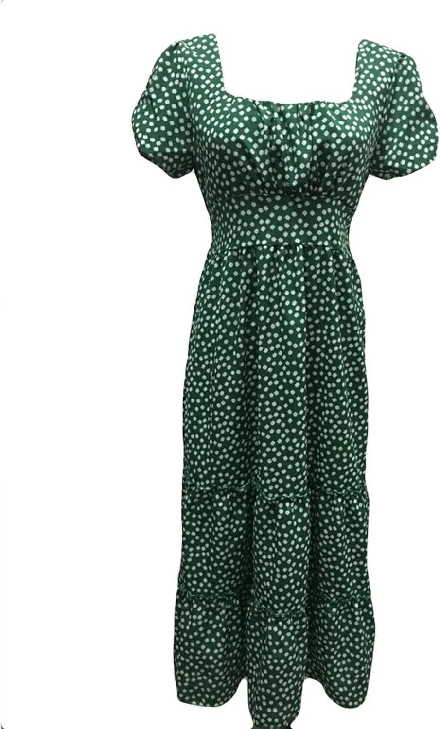 Spring Dresses for Women Floral Maxi Dress Beach Vacation Clothes Short Sleeve Casual Summer Ruffled Flowy Sundresses