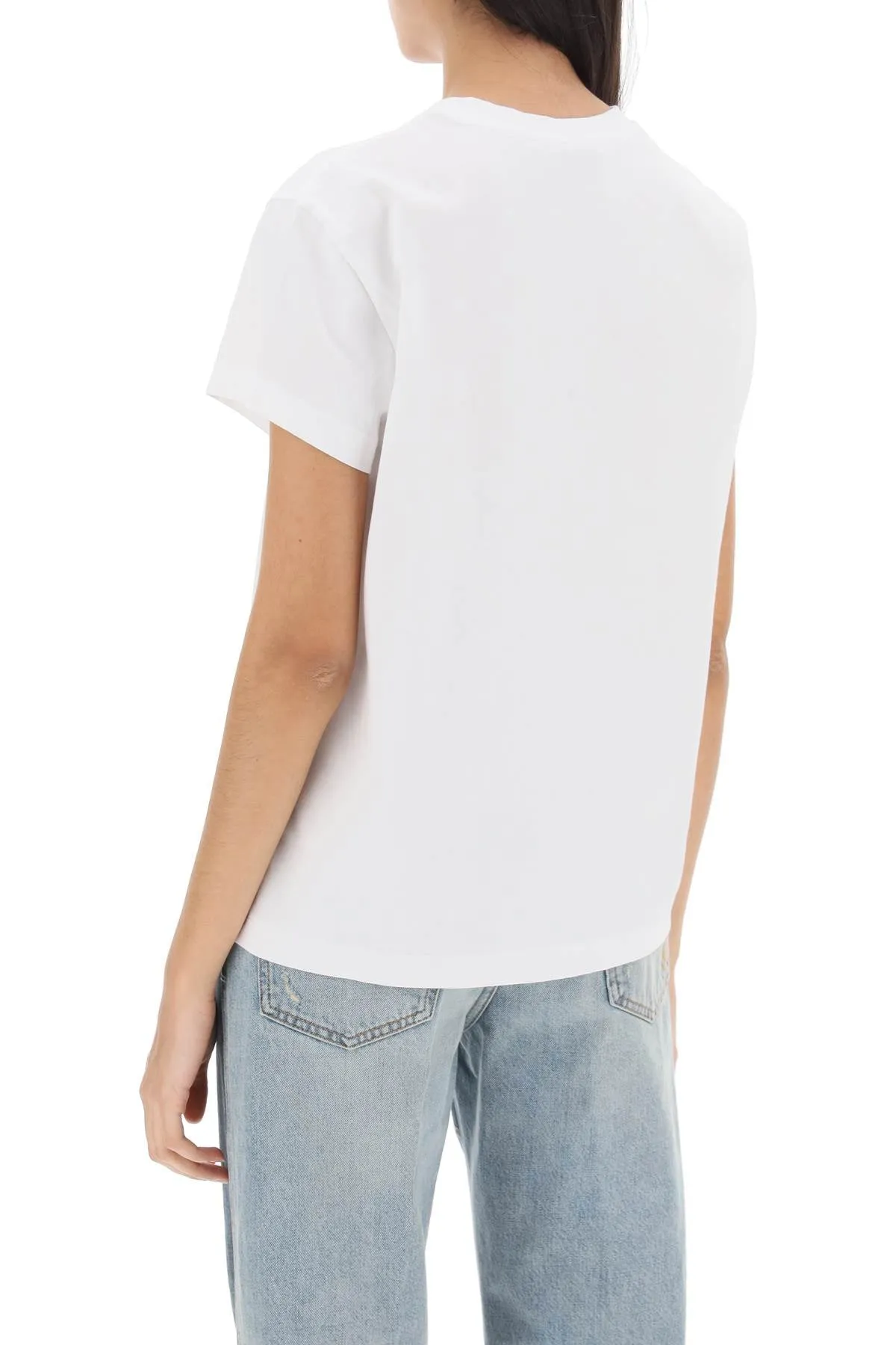 Stella mccartney t-shirt with embroidered signature 6J0273 3SPY52 PURE WHITE