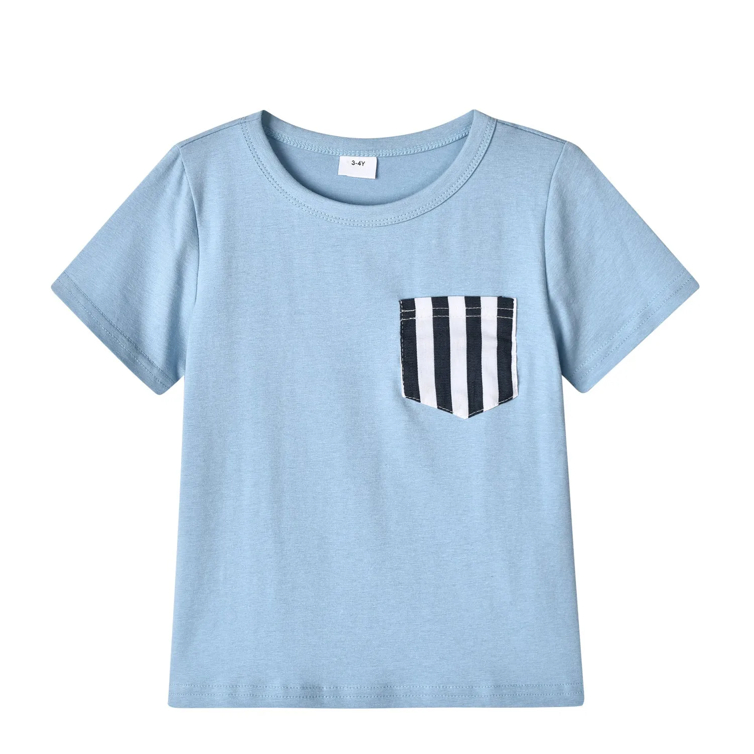 Stripe Splice Short-sleeve Family Matching Sets