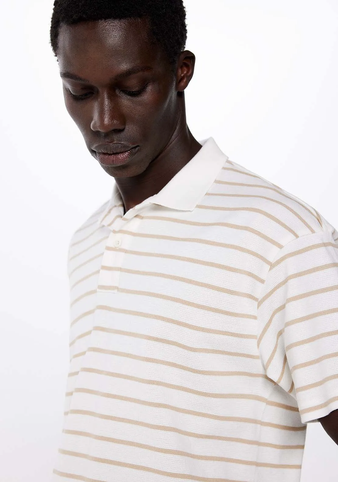 Striped polo shirt