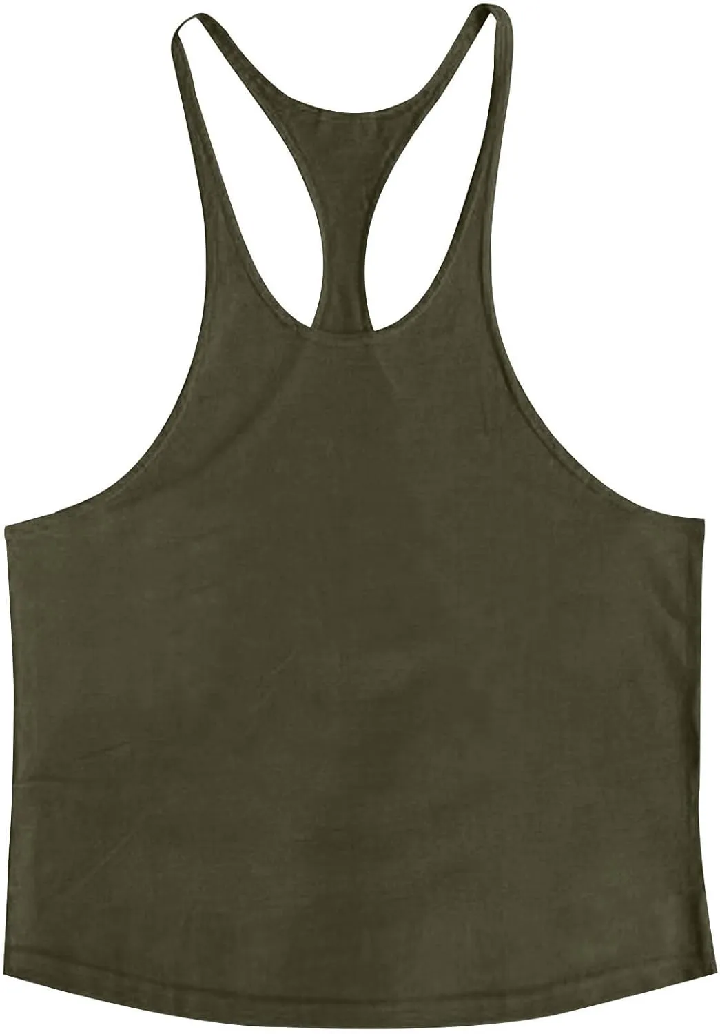 Summer Cotton Tank Tops for Men Plus Size Solid Colour Stretch Sleeveless Shirts Crewneck Dry Athletic Clothing