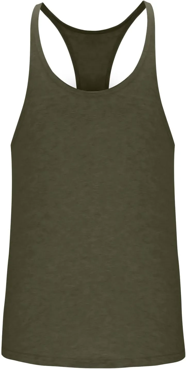 Summer Cotton Tank Tops for Men Plus Size Solid Colour Stretch Sleeveless Shirts Crewneck Dry Athletic Clothing