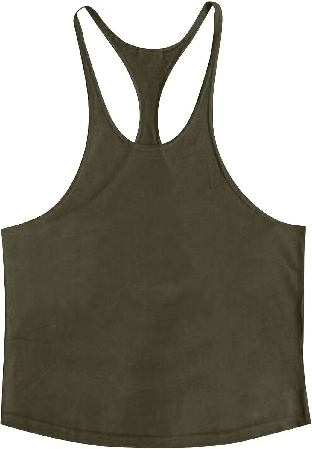 Summer Cotton Tank Tops for Men Plus Size Solid Colour Stretch Sleeveless Shirts Crewneck Dry Athletic Clothing