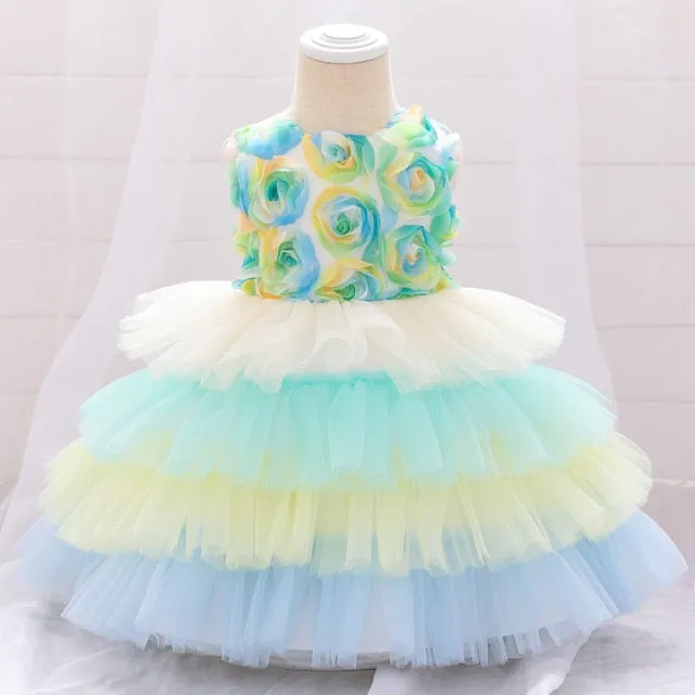 Summer Sequin Big Bow Baby Girl Dress 1st Birthday Party Wedding Dress For Girl Palace Princess Evening Dresses Kid Clothes