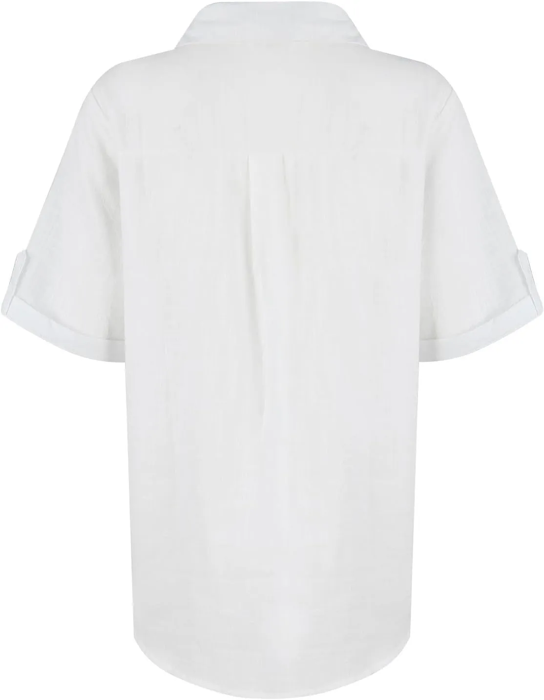 Summer Shirts for Women V Neck Short Sleeve Casual Loose Tees Lapel Button Down Tops 2025 Trending Now