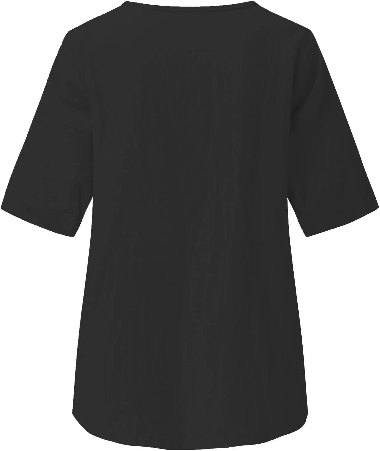 Summer Tops for Women 2025 Casual 3/4 Sleeve Button Down Cotton Linen Shirts Boho Trendy V-Neck Tunic Blouses Clothes