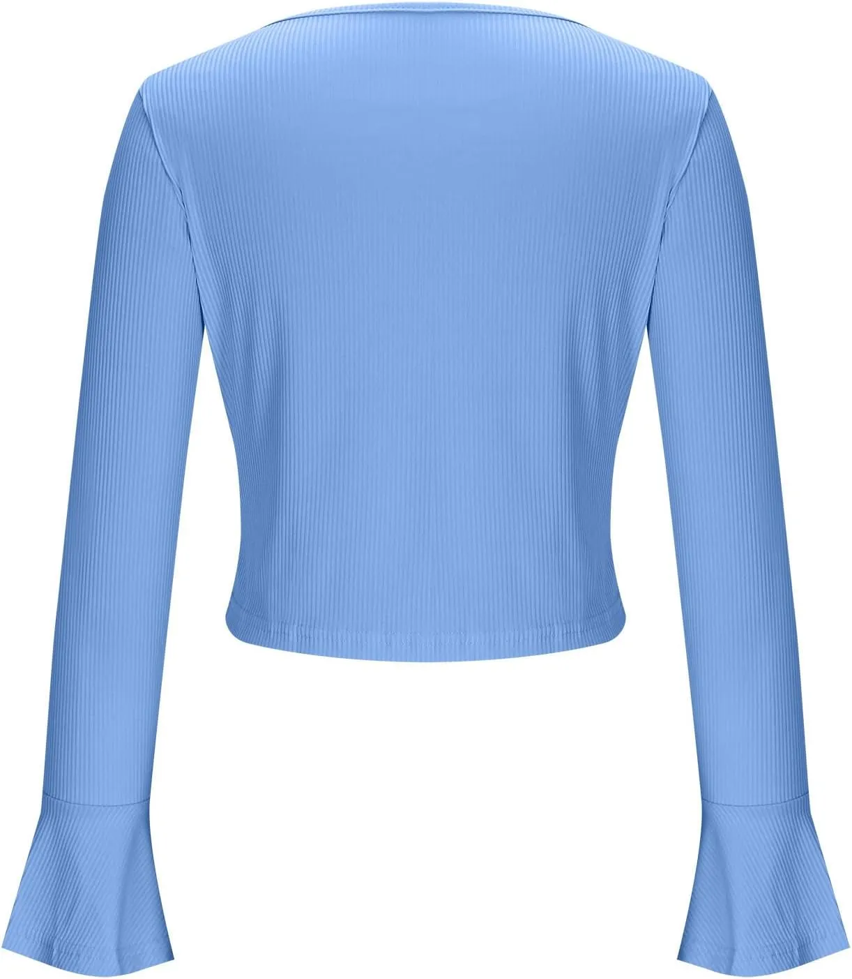 Sweater for Women Sexy V Neck Cropped Sweater Slim Fit Long Sleeve Knitted Pullover Tops Casual Y2k Going Out Shirts