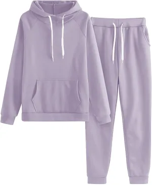 Sweatsuits for Women Set 2 Piece Hoodie Solid Color Sports Pants Tracksuits Trending Fashion 2023 Casual Jogger Set