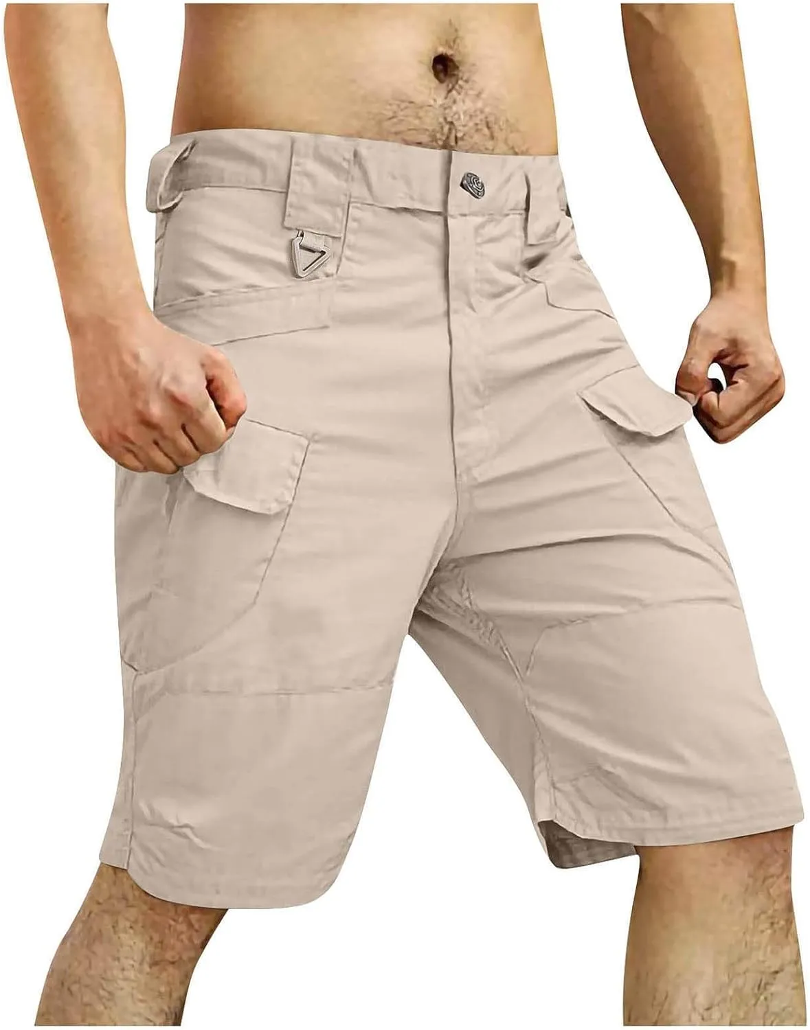 Tactical Shorts for Men Plus Size Waterproof Cargo Shorts with Multi Pockets Comfy Quick Dry Outdoor Hiking Shorts