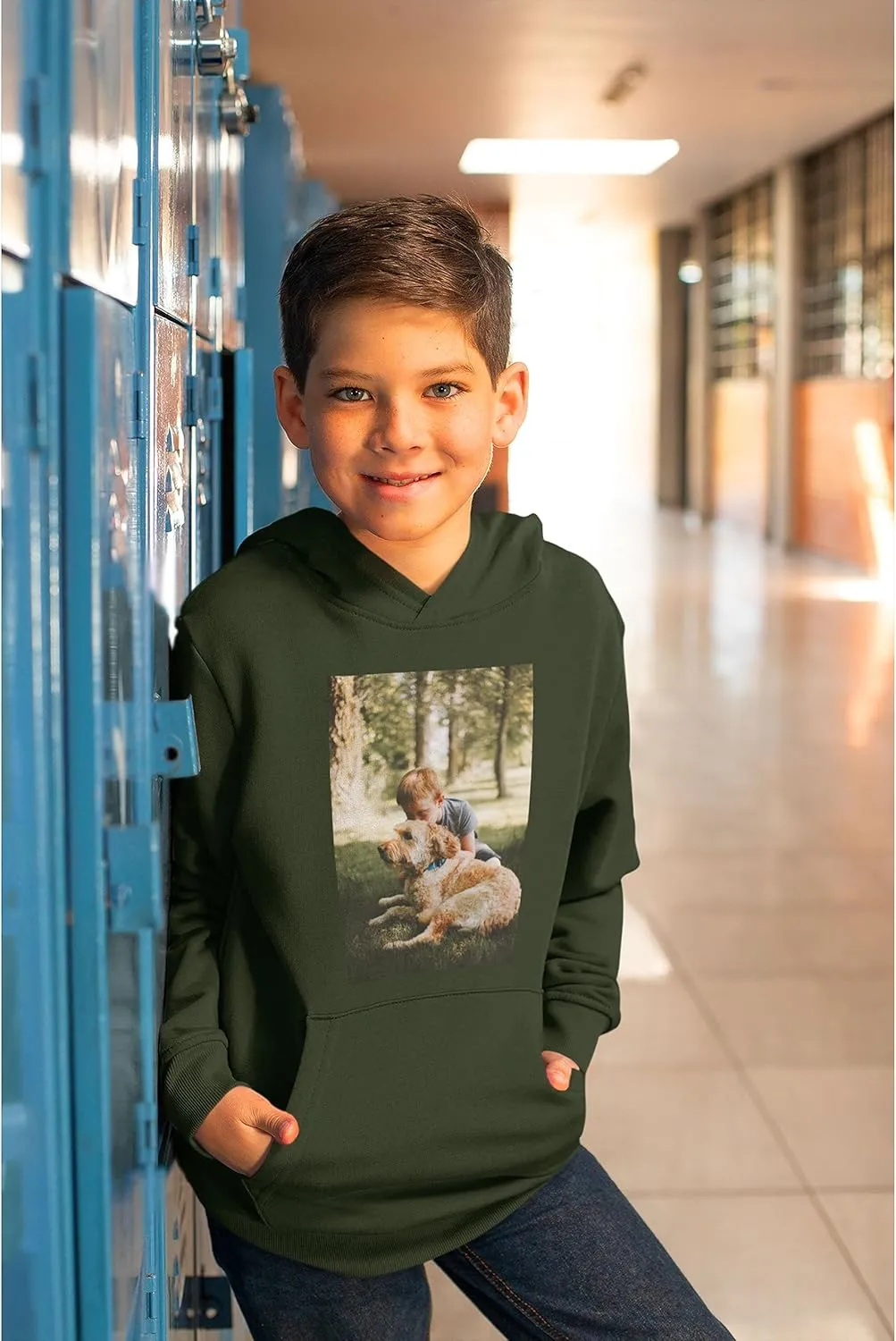 Tee Miracle Custom Youth Hoodie for Kids Boys Girls - Personalized Image Fleece Pullover Hooded - Customize Your Text Photo