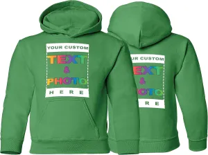 Tee Miracle Custom Youth Hoodie for Kids Boys Girls - Personalized Image Fleece Pullover Hooded - Customize Your Text Photo