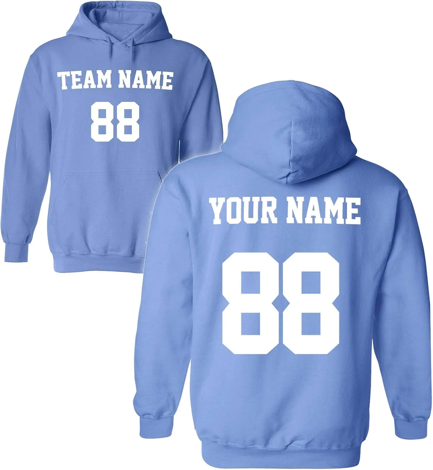 Tee Miracle Design Your OWN Hoodie for Men & Women - Custom Jersey Hoodies - Pullover Team Sweatshirts