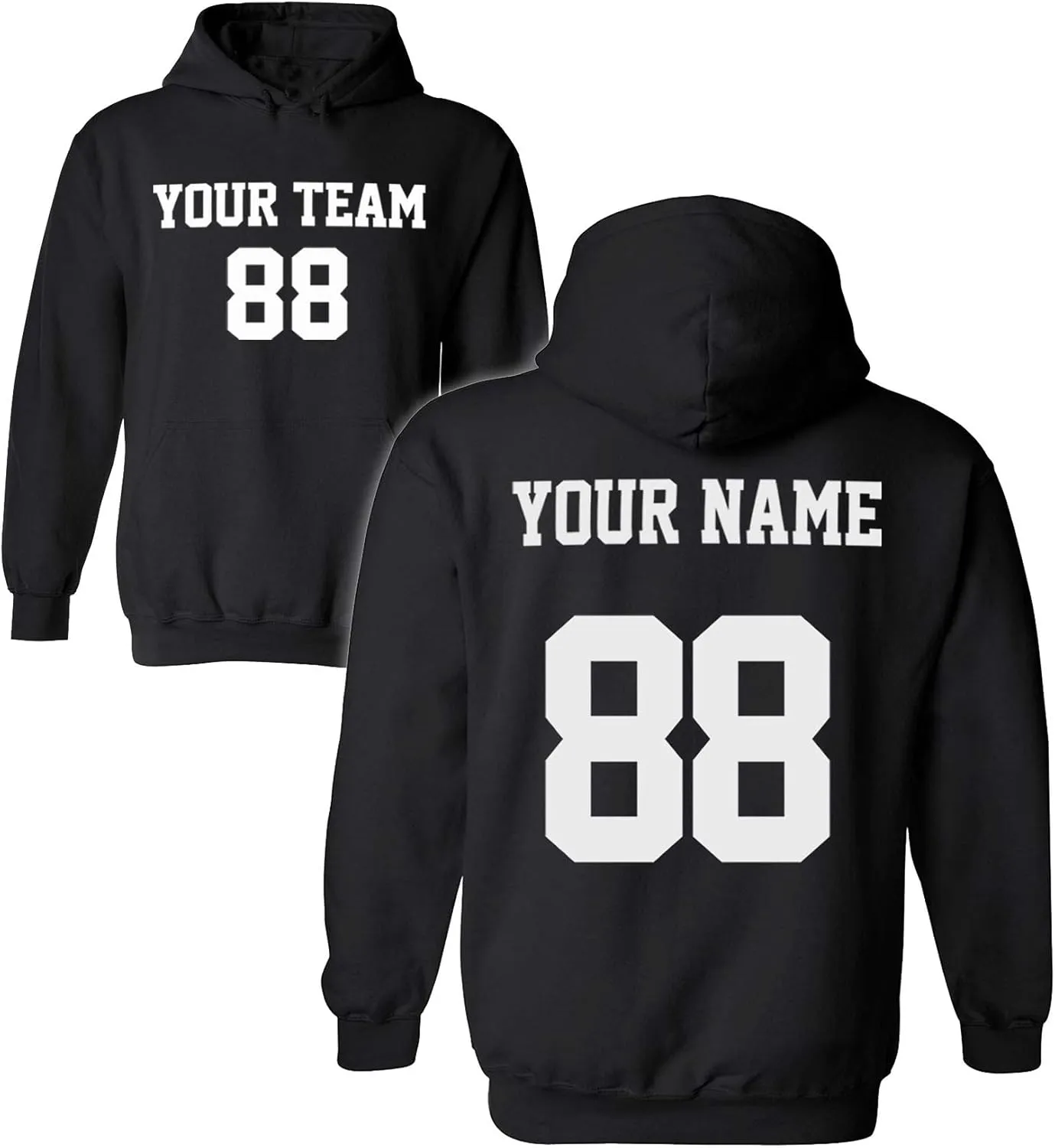 Tee Miracle Design Your OWN Hoodie for Men & Women - Custom Jersey Hoodies - Pullover Team Sweatshirts