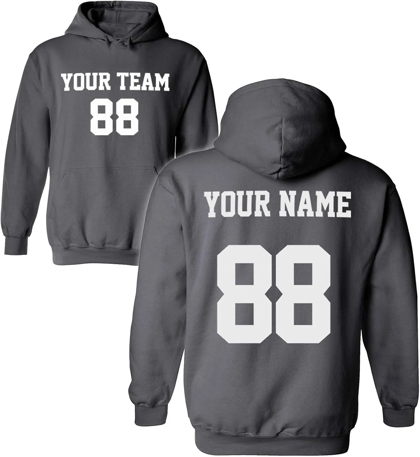 Tee Miracle Design Your OWN Hoodie for Men & Women - Custom Jersey Hoodies - Pullover Team Sweatshirts