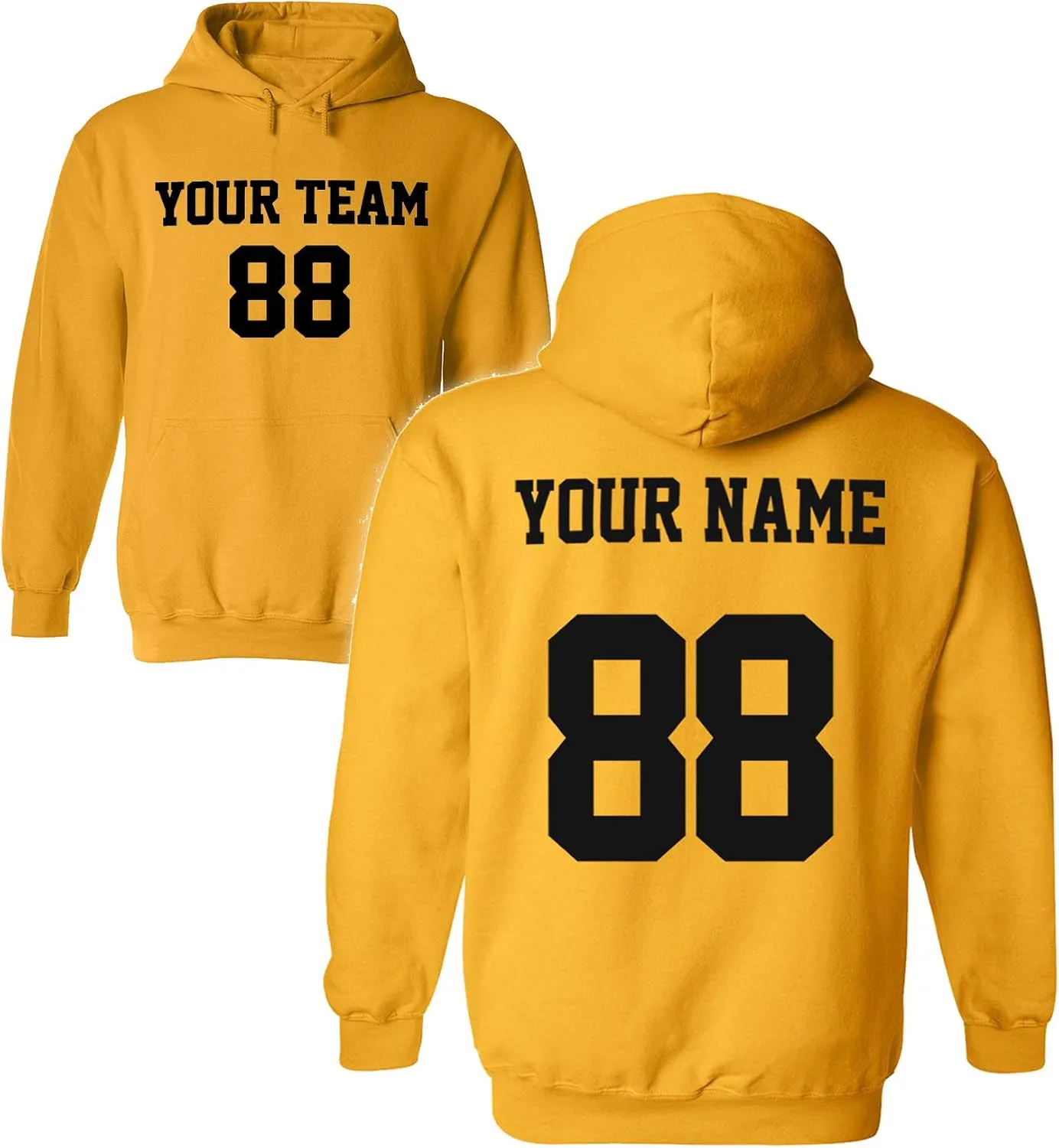 Tee Miracle Design Your OWN Hoodie for Men & Women - Custom Jersey Hoodies - Pullover Team Sweatshirts