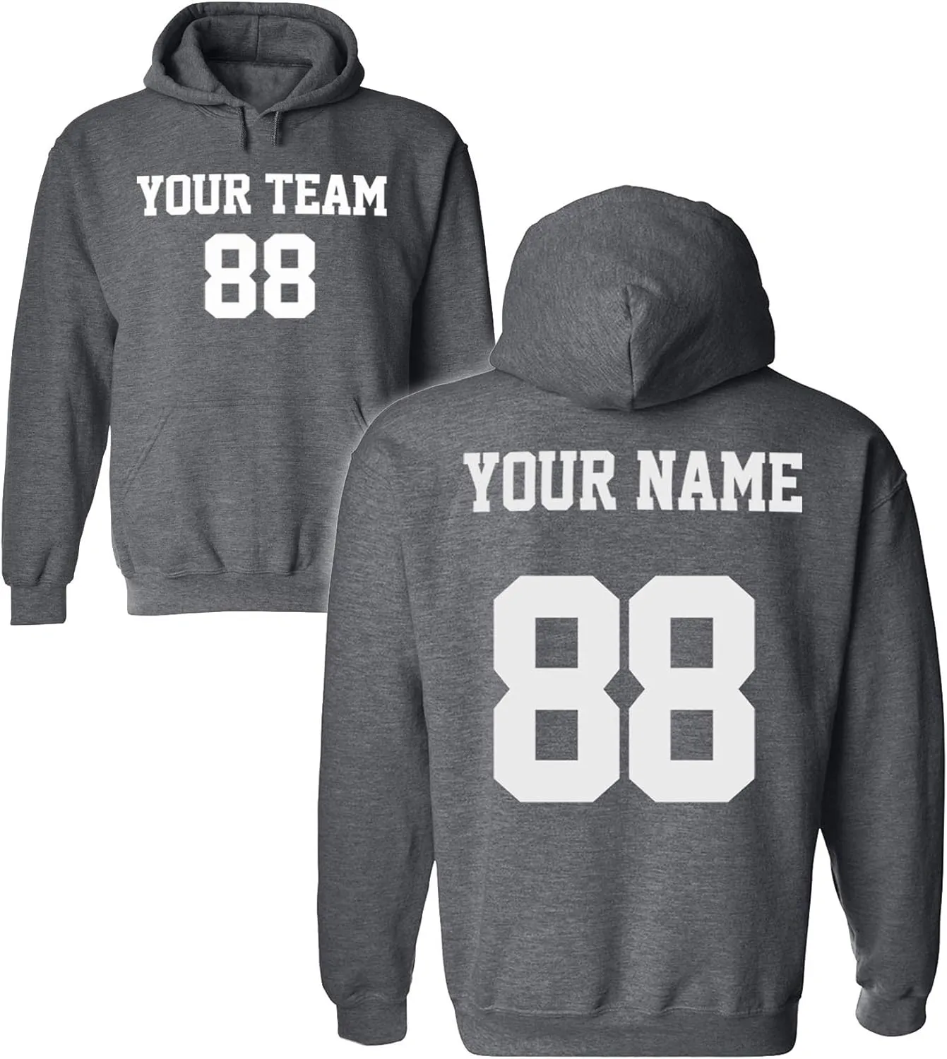 Tee Miracle Design Your OWN Hoodie for Men & Women - Custom Jersey Hoodies - Pullover Team Sweatshirts