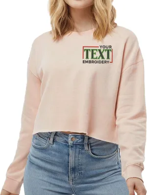 TEEAMORE Custom Embroidered Cropped Hoodies for Womens Add Your Text Crop Hooded Sweatshirt